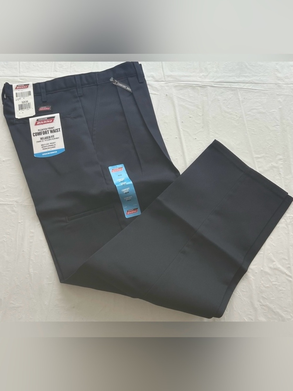 Genuine Dickies Pleated Front Comfort Waist Relaxed Fit Men’s Work/Casual Pants